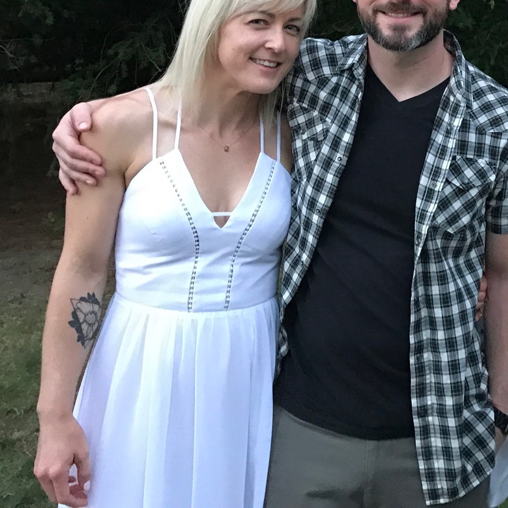 BCBG Generation White sundress